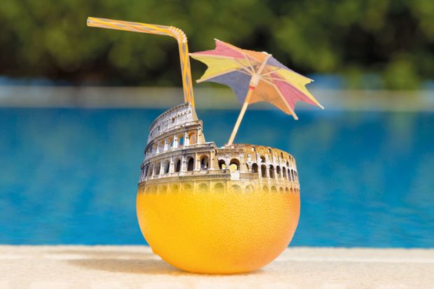 Rome Colosseum cocktail beside swimming pool Rome Colosseum cocktail beside swimming pool