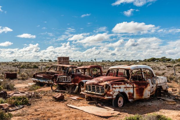 Rusted cars