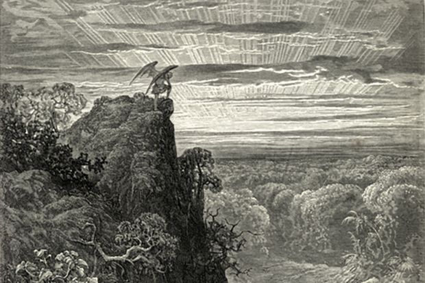 An image of Satan from Paradise Lost