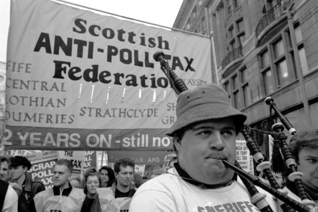 Scottish anti-poll tax demonstration
