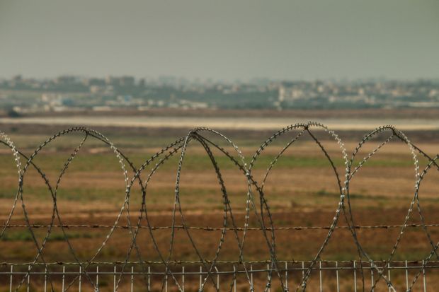 Security Fence at the border of the Gaza Strip