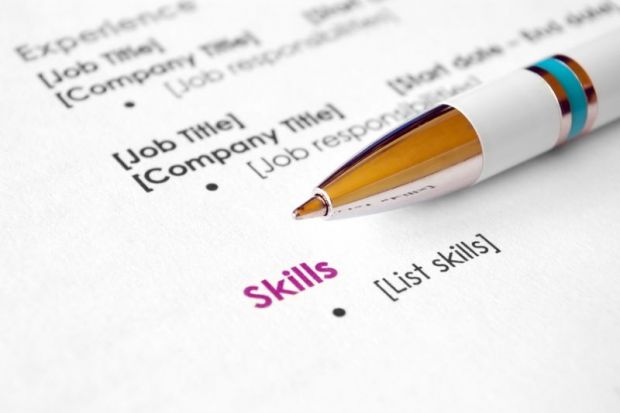 Pen writing skills list on CV/résumé