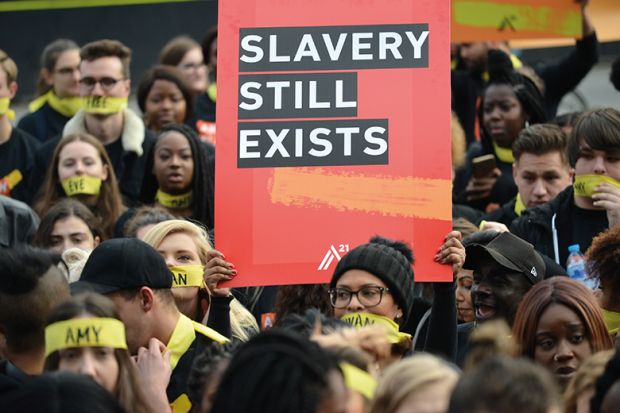 Modern slavery protest