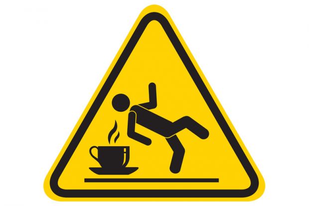 Slip hazard warning sign