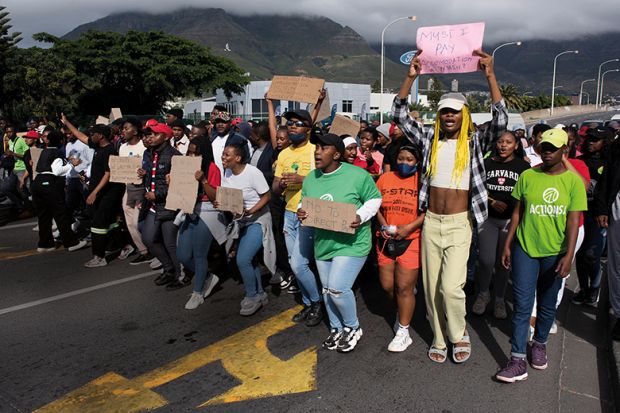 Students from various tertiary education institutions protest over funding grievances