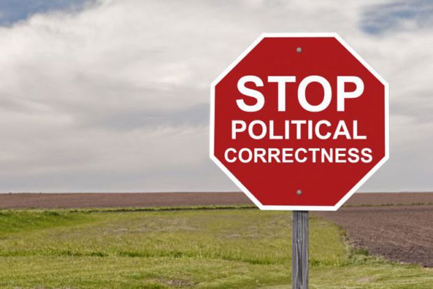'Stop political correctness' sign