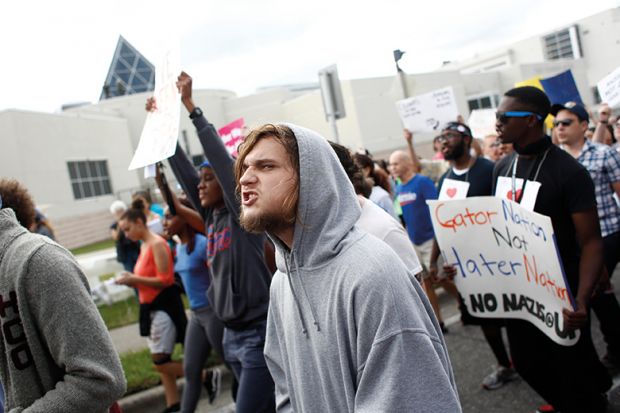 Protesters at the University of Florida