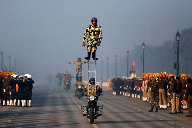 Indian stunt motorbikes