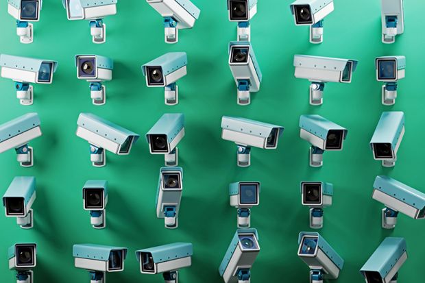 An array of multiple security cameras mounted on a green wall, symbolising surveillance, security, and monitoring. To illustrate that franchise partners must be helped to improve, not just monitored. An array of multiple security cameras mounted on a green wall, symbolising surveillance, security, and monitoring. To illustrate that franchise partners must be helped to improve, not just monitored.