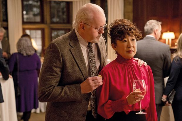 Netflix series "The Chair", from left: David Morse, Sandra Oh