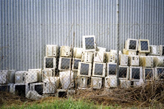 Pile of old computers