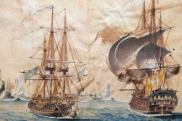 English naval vessels in the 18th century