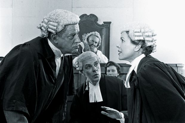 lawyers and judges arguing