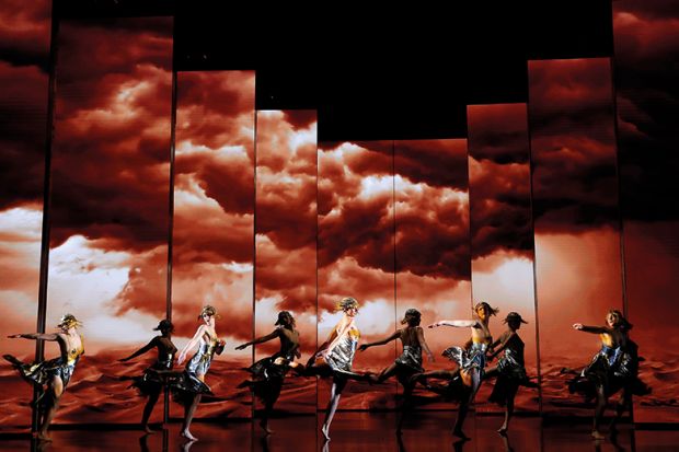 Ballet with storm clouds