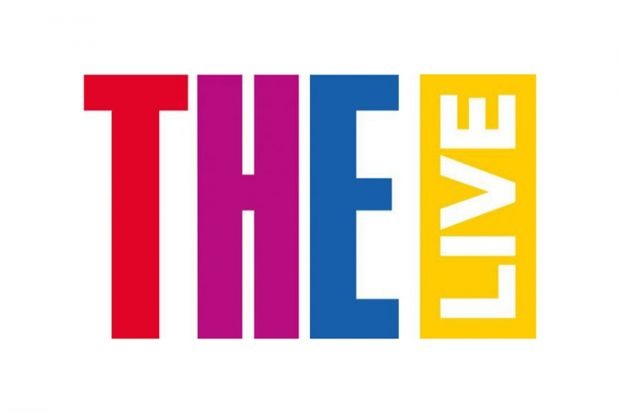 THE Live logo white border