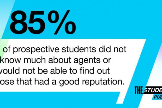 Findings from the THE Student International Student Recruitment Survey showing need for Suppliers Directory to help students find agents with good reputation
