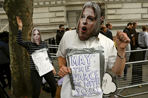 Theresa May protesters