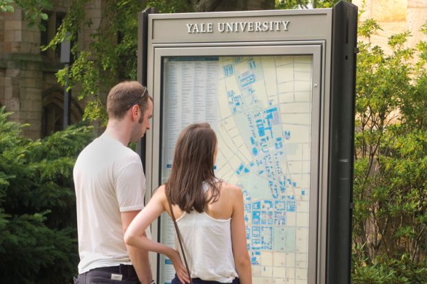 Yale university_map_two people looking