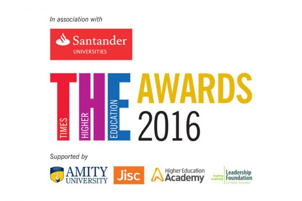 Times Higher Education Awards 2016 logo and sponsors