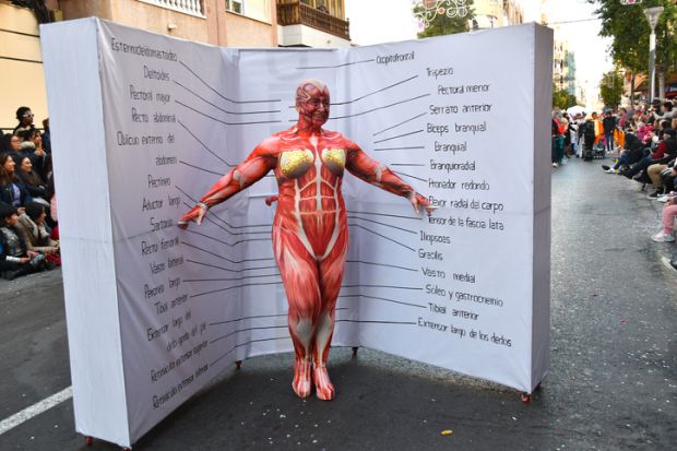 Torrevieja, Spain February 4, 2024 Participants of Annual Carnival Parade. Mardi Gras in Spain