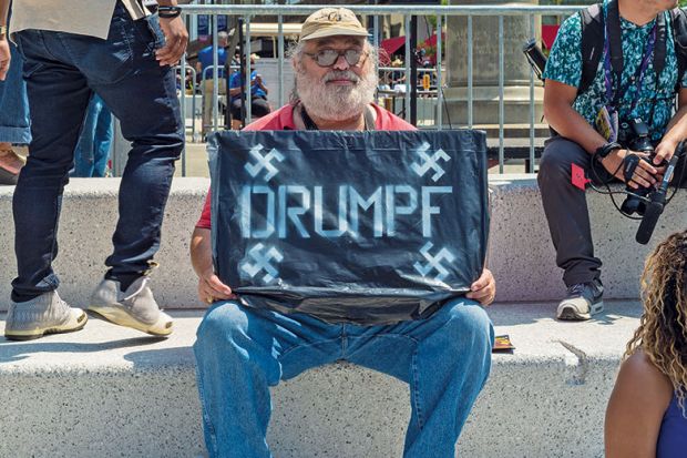 trump protestor
