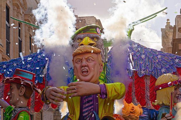 A Donald Trump float at a Mardi Gras parade A Donald Trump float at a Mardi Gras parade
