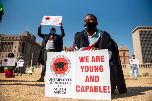 Unemployed graduates march to demand jobs opportunities in 2020 in Pretoria, South Africa Unemployed graduates march to demand jobs opportunities in 2020 in Pretoria, South Africa
