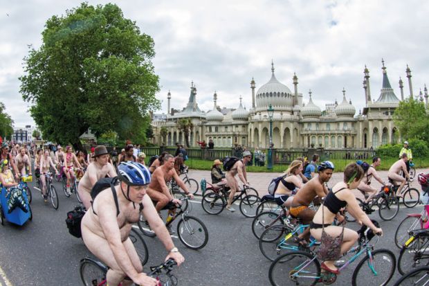 Brighton's world naked bike ride to illustrate Teaching caps at risk as Brighton redraws academics’ contracts