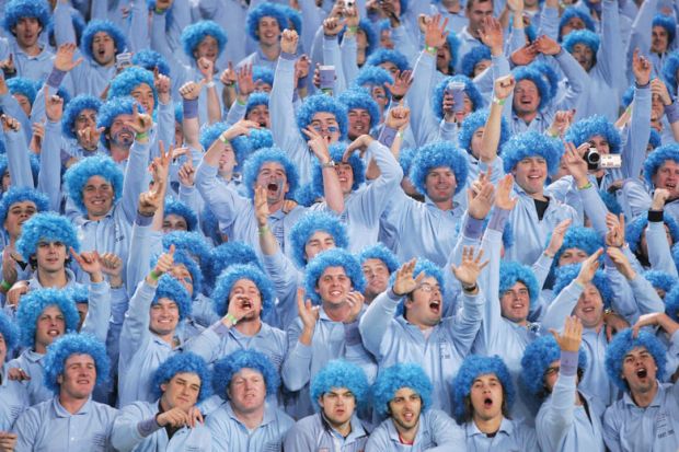  NSW Blues fans at the State of Origin series at Telstra Stadium in Sydney to illustrate Data deficiency plagues Australian retention efforts