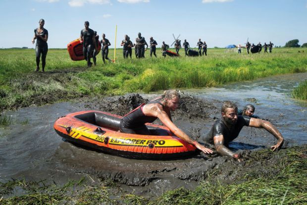 The Netherlands mud marathon to illustrate Is early career precarity finally being addressed?