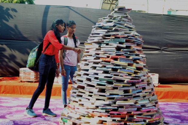 Pundalik Pai's Friends Library organises an exhibition of books in Mumbai, India to illustrate India journal subscription deal comes up against open access goal