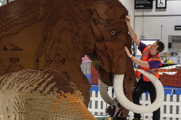 Putting the final bricks in place lego Ice Age display as a metaphor for UK universities growing keen on block teaching