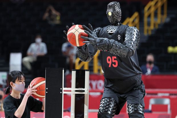 A robot named CUE plays basketball as a metaphor for Fake peer review retractions fuel concerns over Chinese practices