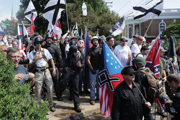 White nationalists in Charlottesville
