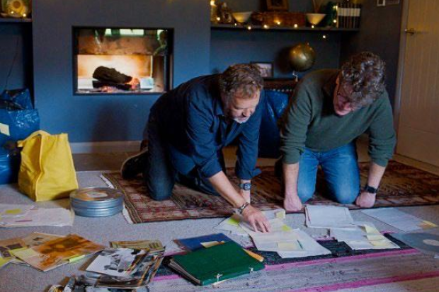 Dominic and Justin Hardy with their late father’s newly discovered personal archive Dominic and Justin Hardy with their late father’s newly discovered personal archive