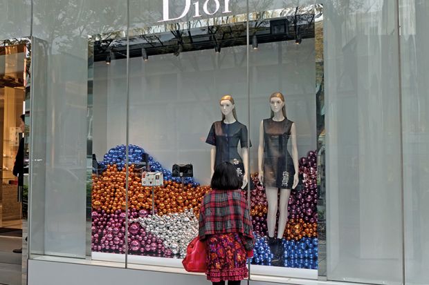 Dior window display