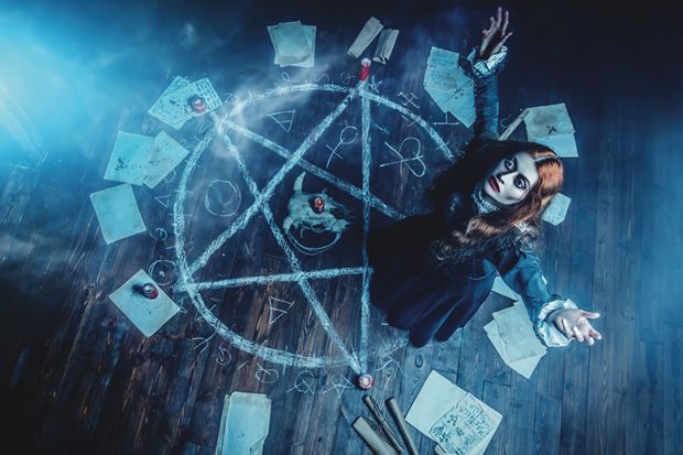 witch in pentagram Witch in pentagram