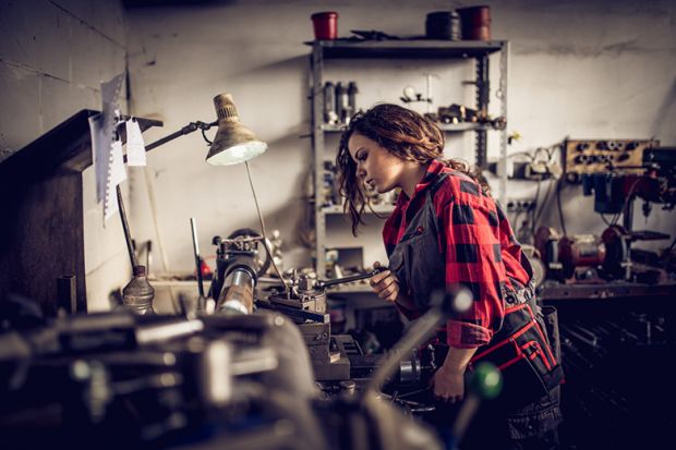 Woman in workshop
