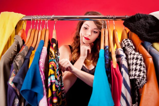 Woman choosing clothes