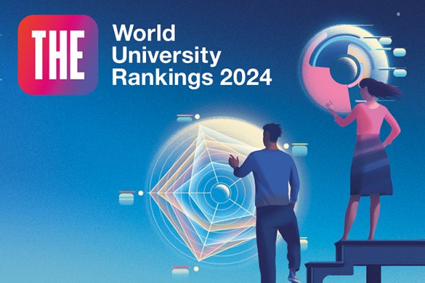 Elements from the World University Rankings 2024 supplement cover