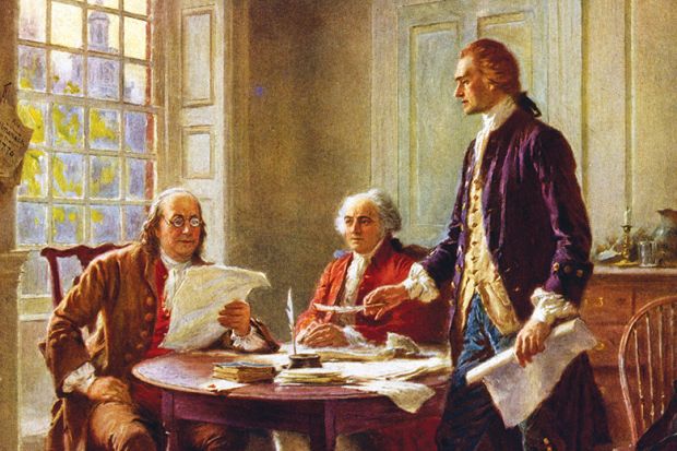Writing the Declaration of Independence, 1776 by J. L. G. Ferris