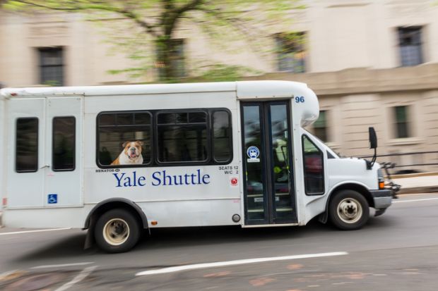 Yale University bus