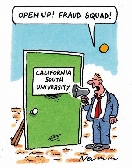 Cartoon on fake university