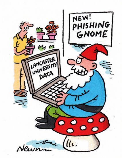 cartoon phishing gnome