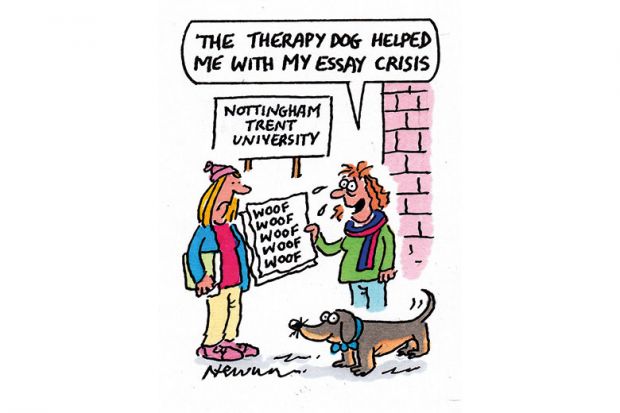 Cartoon about therapy dogs