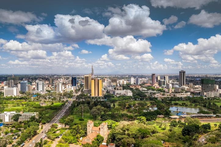 Nairobi downtown - capital city of Kenya