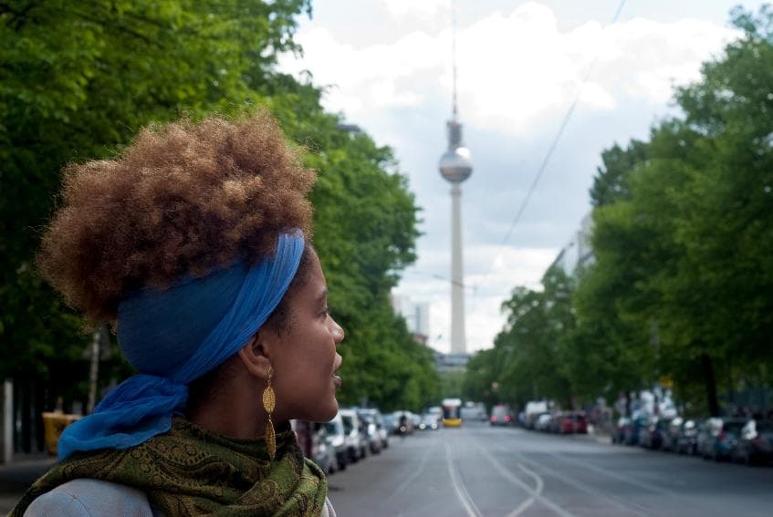 Woman abroad in Berlin