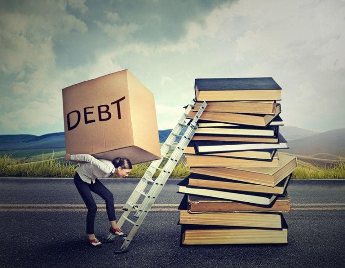 Student debt concept