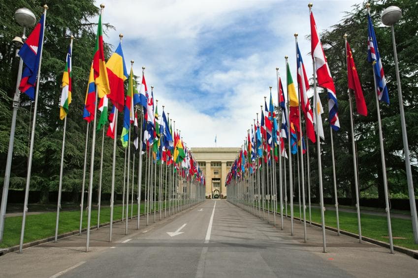 Flags at the United Nations, Geneva