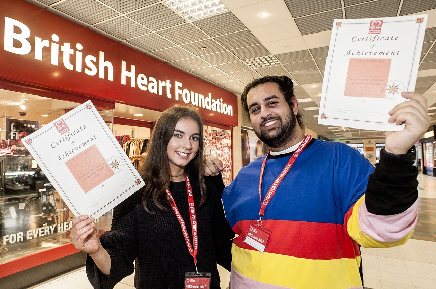 student volunteering at British Heart Foundation